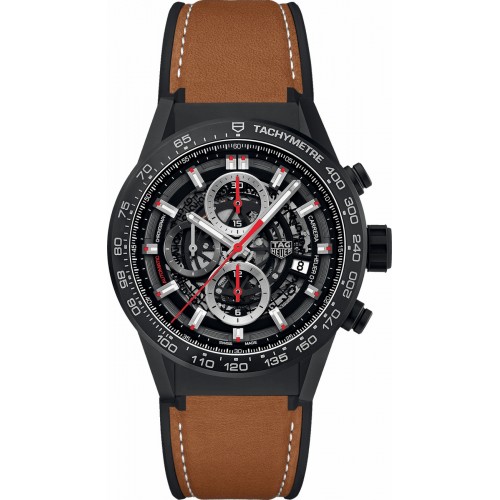 Tag Heuer Carrera Chronograph Black Dial Men's Luxury Watch CAR2090-FT6124
